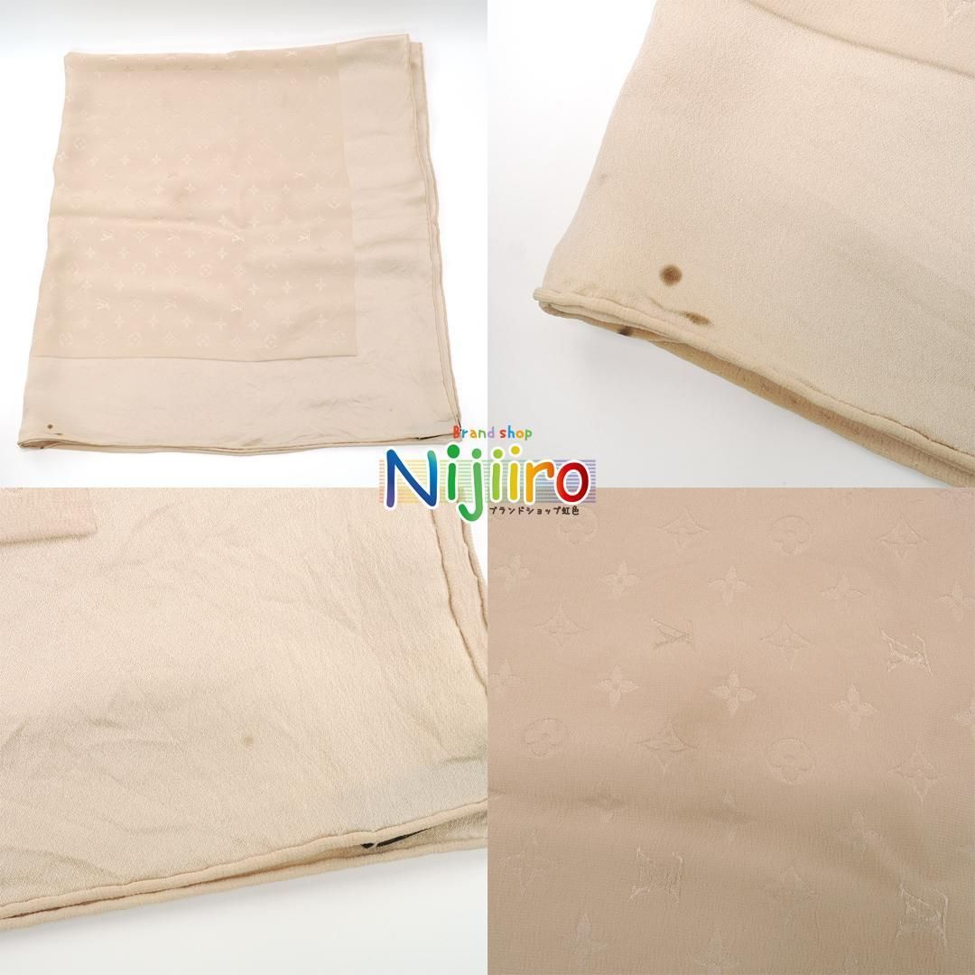 美品】ルイヴィトン モノグラム カレ モナコ スカーフ シルク 1593
