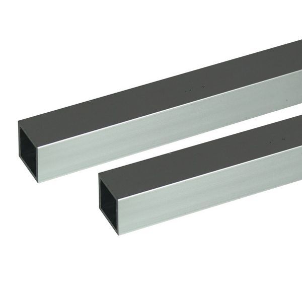 14営業日以内発送 ハイロジック 4549396004286 3100428 アルミ角パイプ 2m 2．5x75x75mm シルバー 2入 沖縄離島販売不可