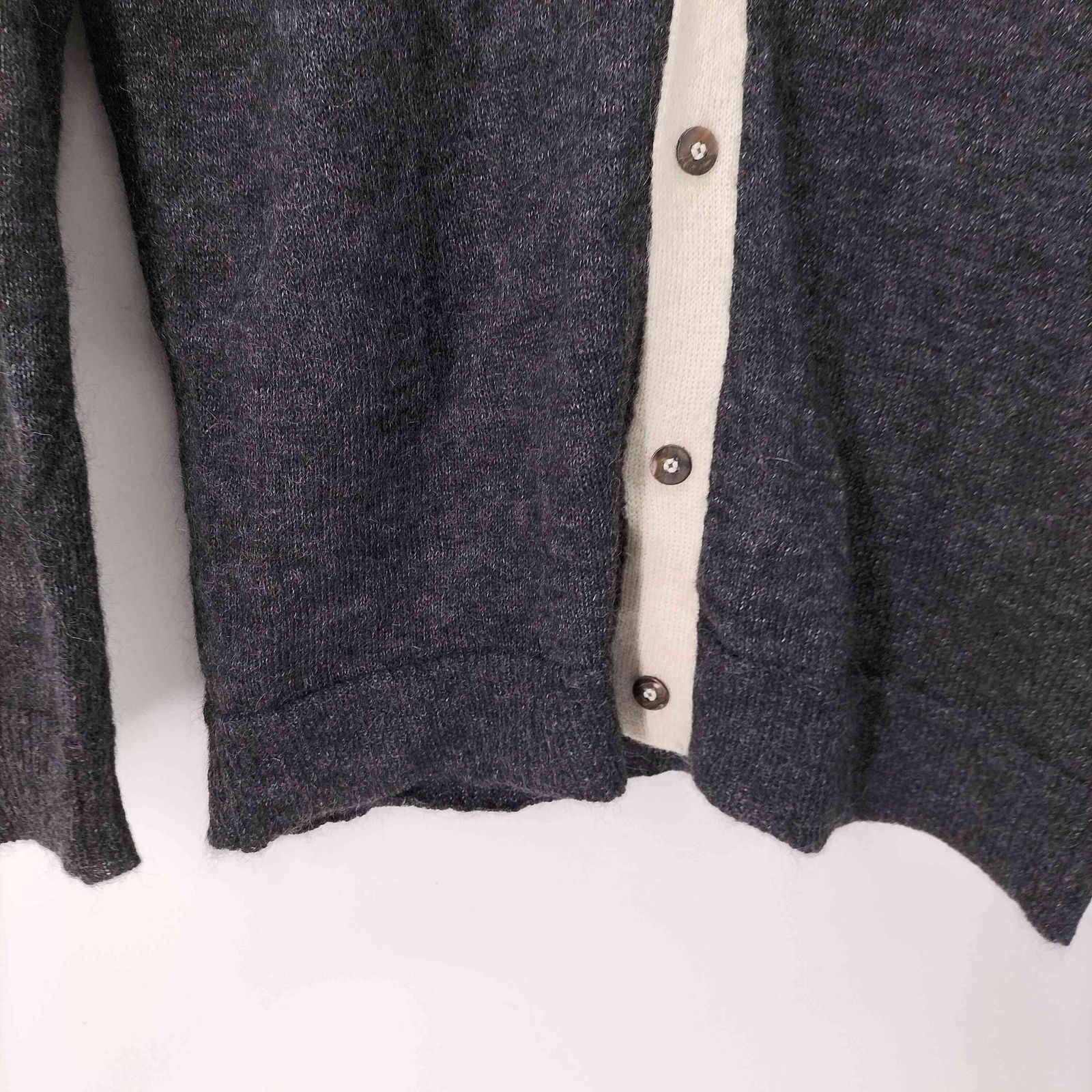 フレッドペリー FRED PERRY バイカラー モヘアカーディガン メンズ XL