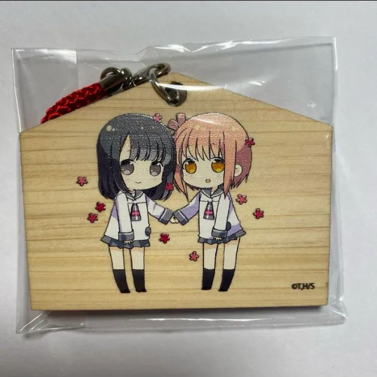 スロウスタート原画ランチョンマットラミネート加工+絵馬キーホルダー スロウスタート原画ランチョンマットラミネート加工+絵馬
