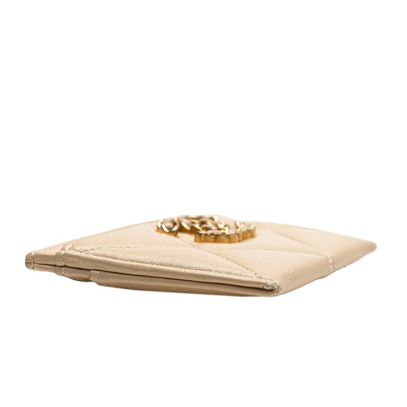 シャネル ココマーク マトラッセ カードケース パスケース ベージュ  