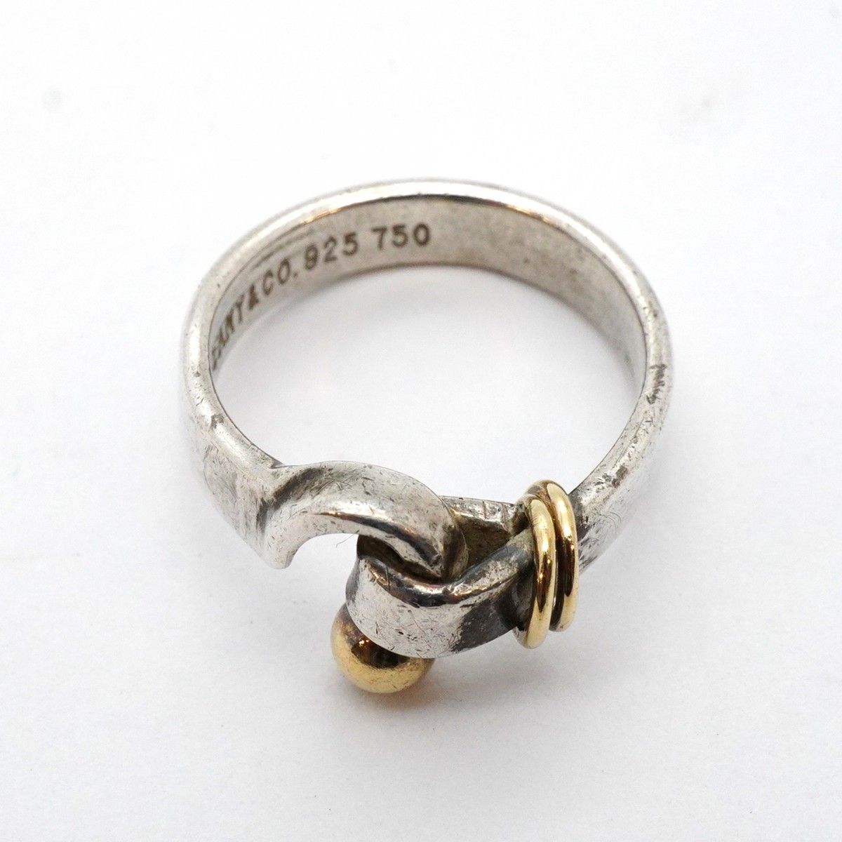 5jmb0034 ティファニー リング フック＆アイ K18YG イエローゴールド シルバー925 10号 レディース SIROKUMA-CORPORATION_COM