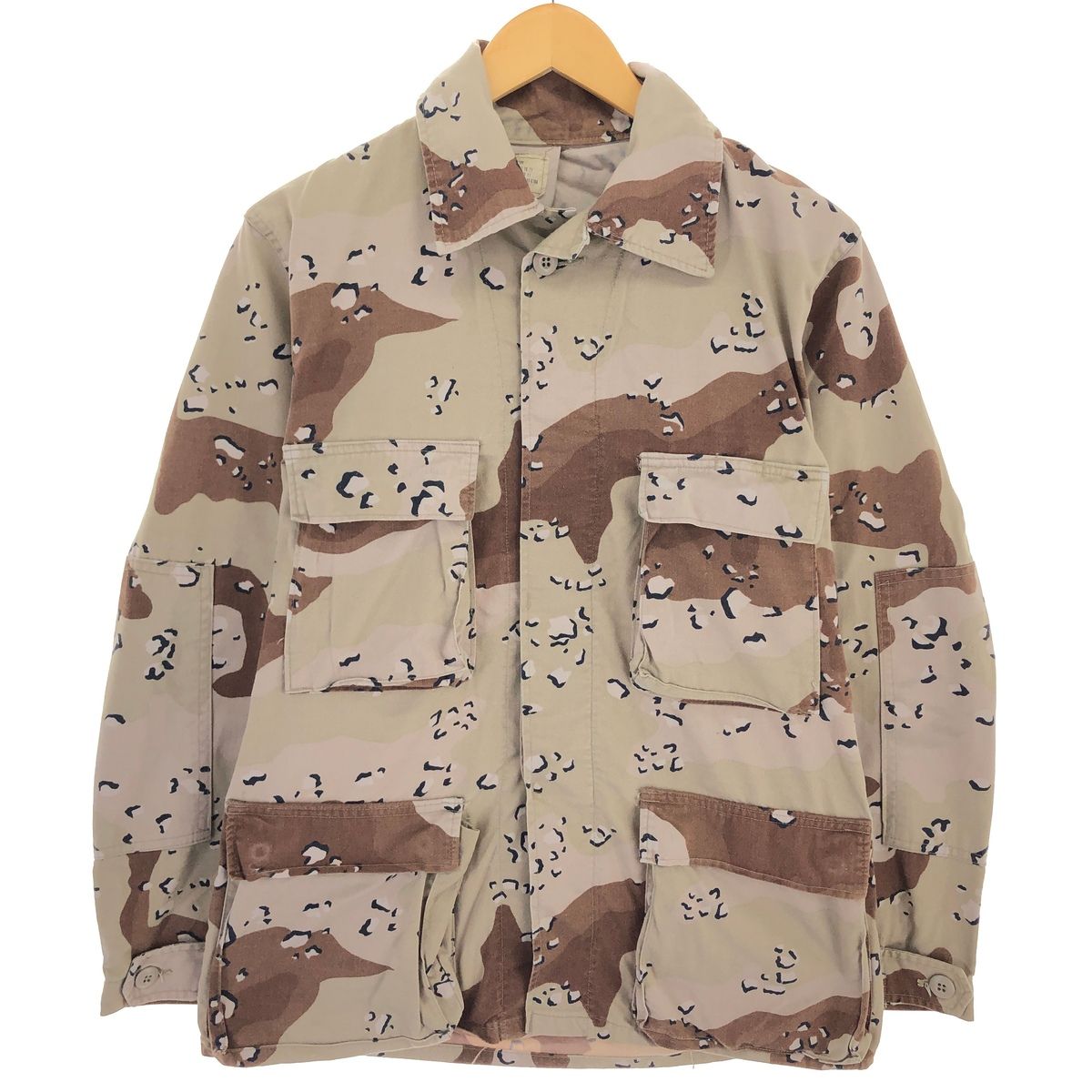 古着 80年代 米軍実品 6C デザートチョコチップカモ B.D.U ミリタリージャケット USA製 MEDIUM-REGULAR ヴィンテージ/eaa490314