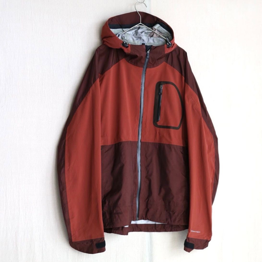 90s 00s Columbia マウンテン パーカー | XL ナイロン バーガンディ ジャケット TITANIUM OMNI-TECH USA ビンテージ O5-05022-9594