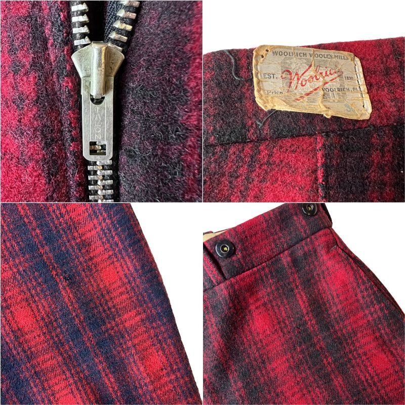 50s Woolrich チェック ウール ハンティング パンツ / 50年代