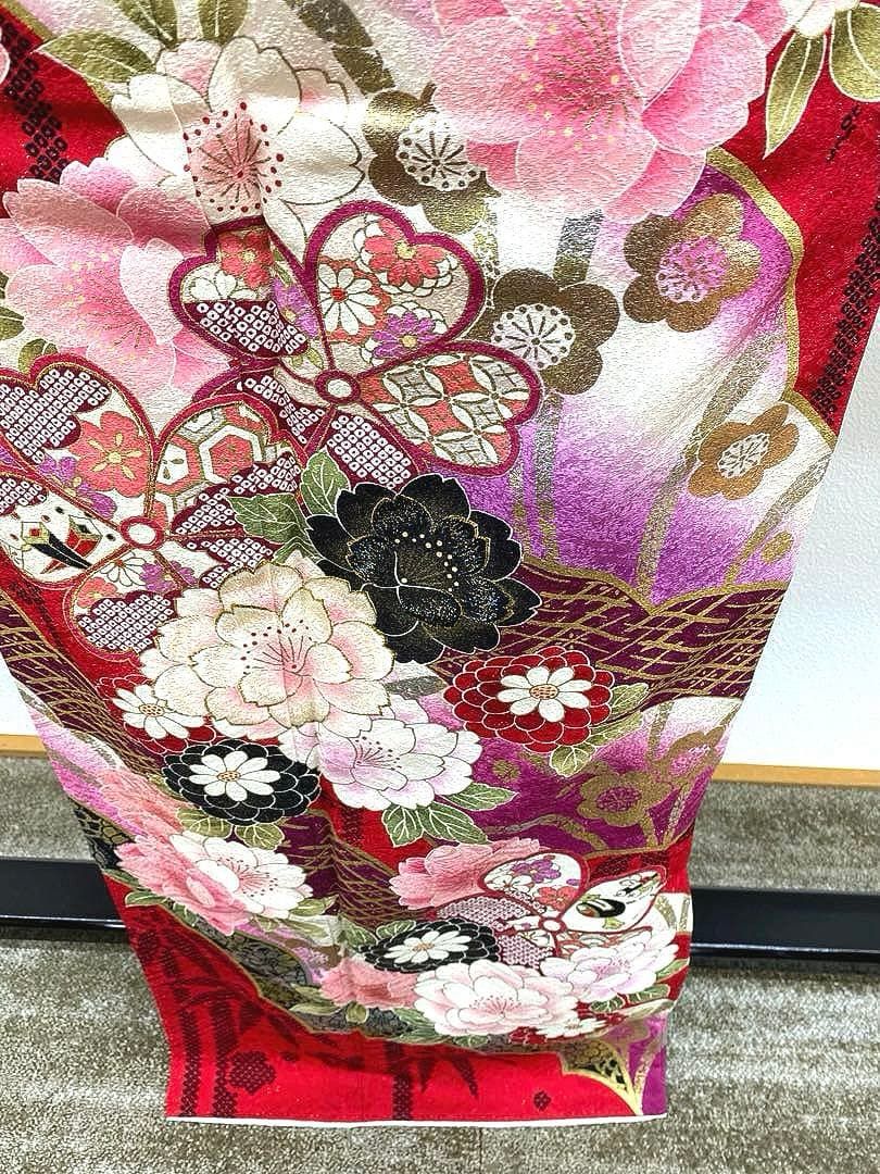 振袖 豪華 銀通し 刺繍 金彩 グリッター箔 洋花 身丈175cm トールサイズ 振袖 豪華 銀通し 刺繍 金彩 グリッター箔 洋花 身丈175cm トールサイズ