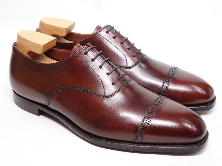086 / 0310 試着程度 クロケット＆ジョーンズ ベルグレーブ BELGRAVE ブラウン （チェスナット アンティーク） カーフ 8E ＃327