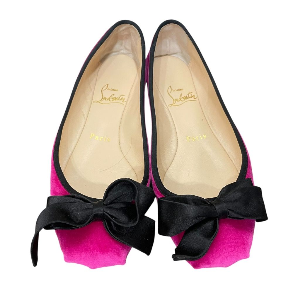 公*o様 K2【美品】クリスチャンルブタン　ハイヒール　スエード　パープル　レッ クリスチャンルブタン パンプス ラウンドトゥ ハイヒール スエード 紫 □MT