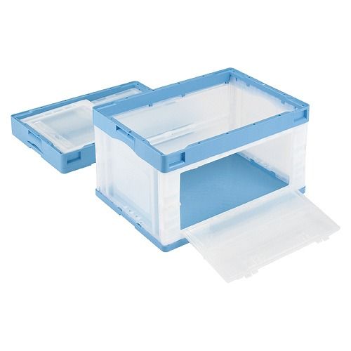 正規品，人気 岐阜プラスチック工業 片扉コンテナー ライトブルー 透明 CB51NR(22925) その他