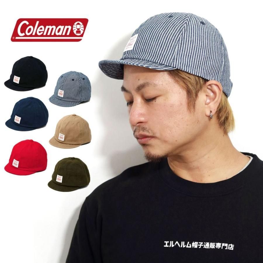 Coleman 小つばキャップ メンズ つば 短い キャップ レディース アウトドア キャンプ キャップ 釣り コットン キャップ ショートブリム コールマン サイクルキャップ ショートブリムキャップ