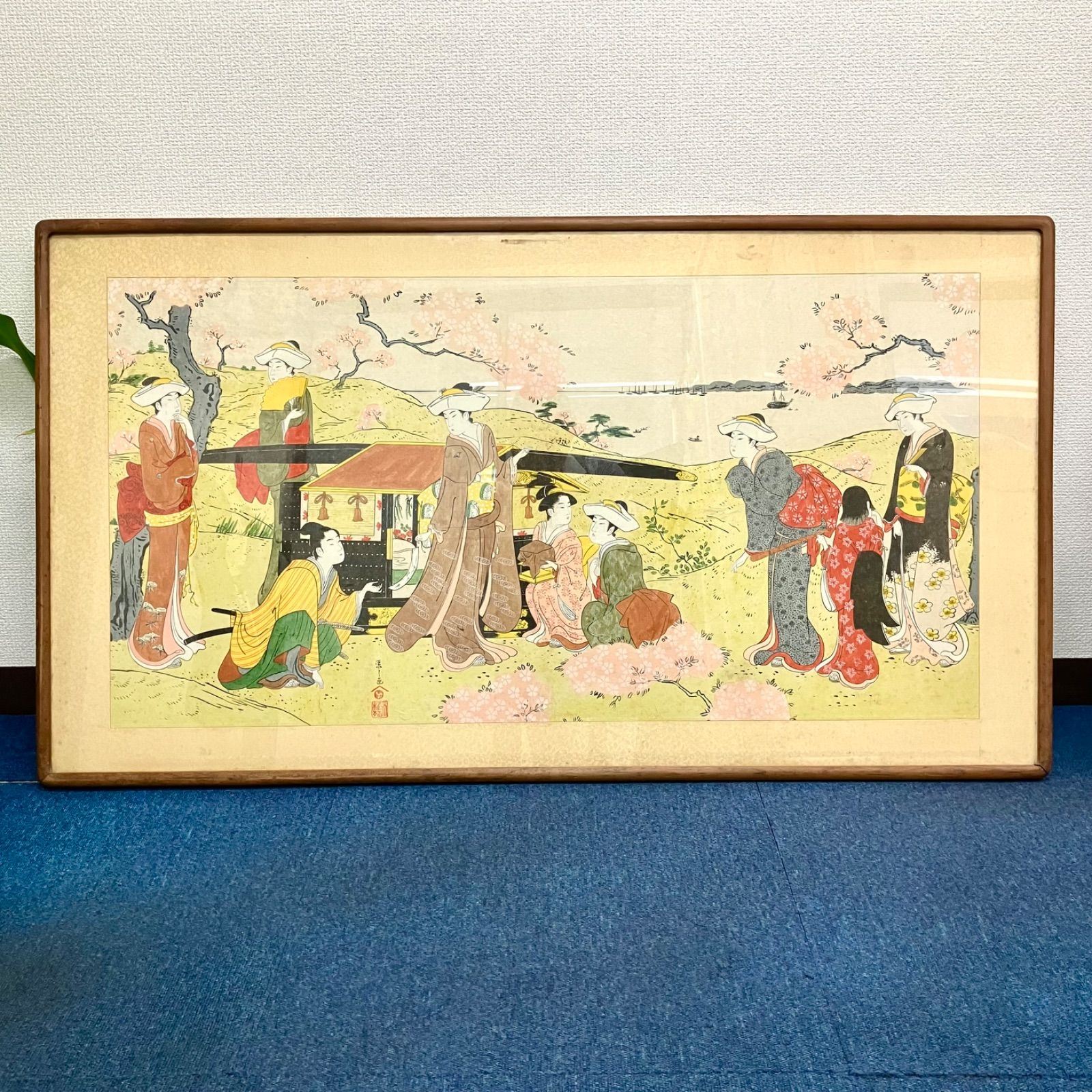 江戸浮世絵 版画⭐️鳥文斎栄之】 模写 版画 大型額入り 額装 江戸浮世絵 版画⭐️鳥文斎栄之】 模写 版画 大型額入り 額装