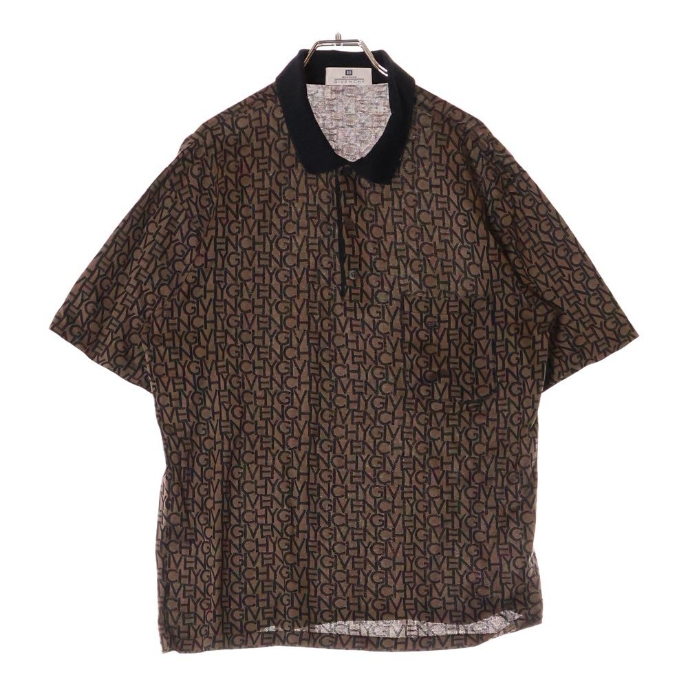 GIVENCHY (ジバンシィ) MONSIEUR LOGO POLO SHIRTS ロゴ総柄半袖
