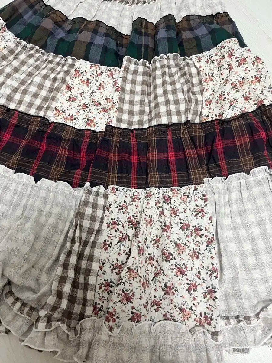 森ガール 冬パッチ ティアードスカート ONE PIECE 2way