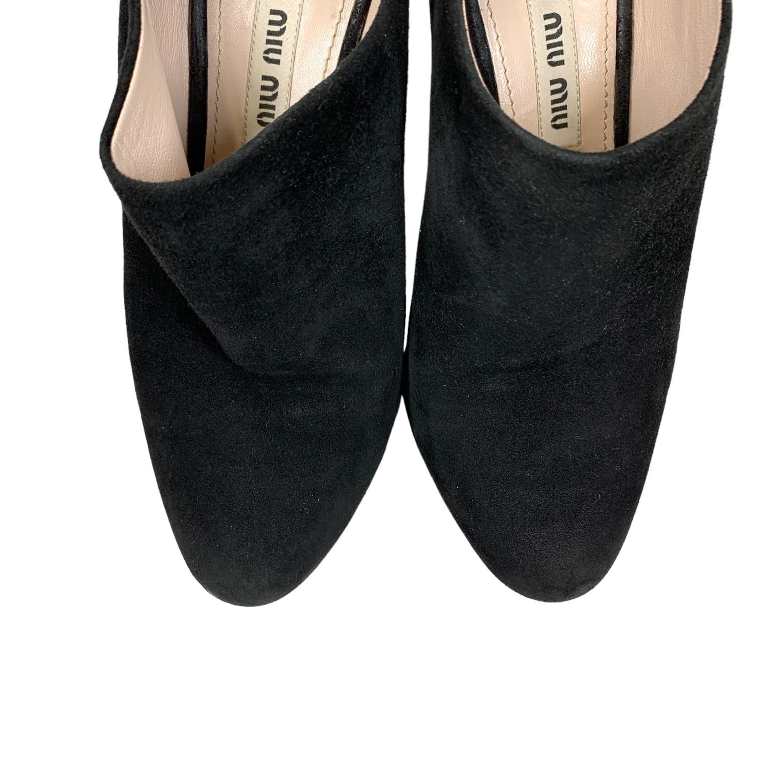 ショートブーツ(miumiu) miumiu ショートブーツ 23 ダークブラウン ブーツ