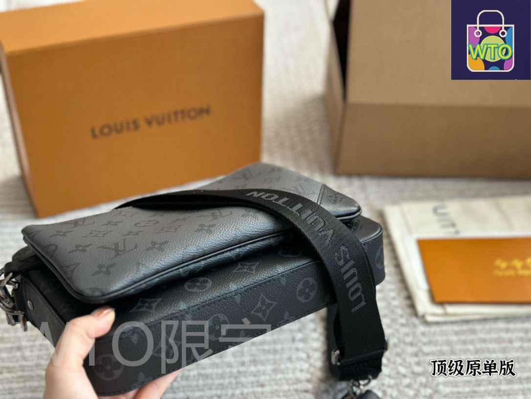 LOUIS VUITTON＊Trio Messenger メッセンジャーバッグ＊送料込 トリオ・メッセンジャー モノグラム・エクリプス｜ルイ