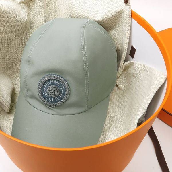 HERMESキャスケットグレー58新品未使用 HERMES キャップ SELLIER キャスケット #58 デイヴィス ヴァー