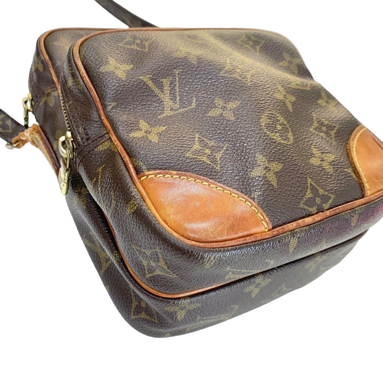 【訳あり品⭐️LOUIS VUITTON】 ルイヴィトン  アマゾン　 ショルダーバッグ　 モノグラム総柄　 ブラウン ヌメ革 レザーキャンバス　  （AYA）