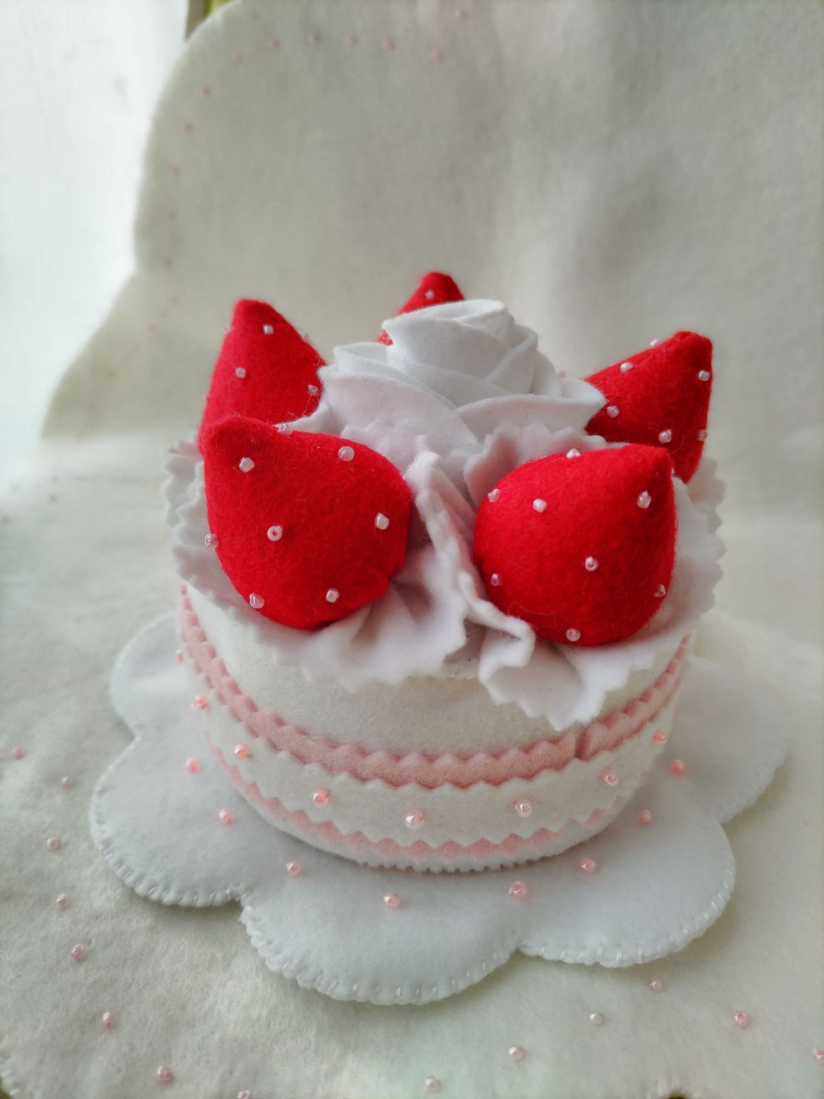 フェルトケーキ  オーダー専用ページ 受注製作 特大ホールケーキ ハーフバースデー ハーフバースデーケーキ