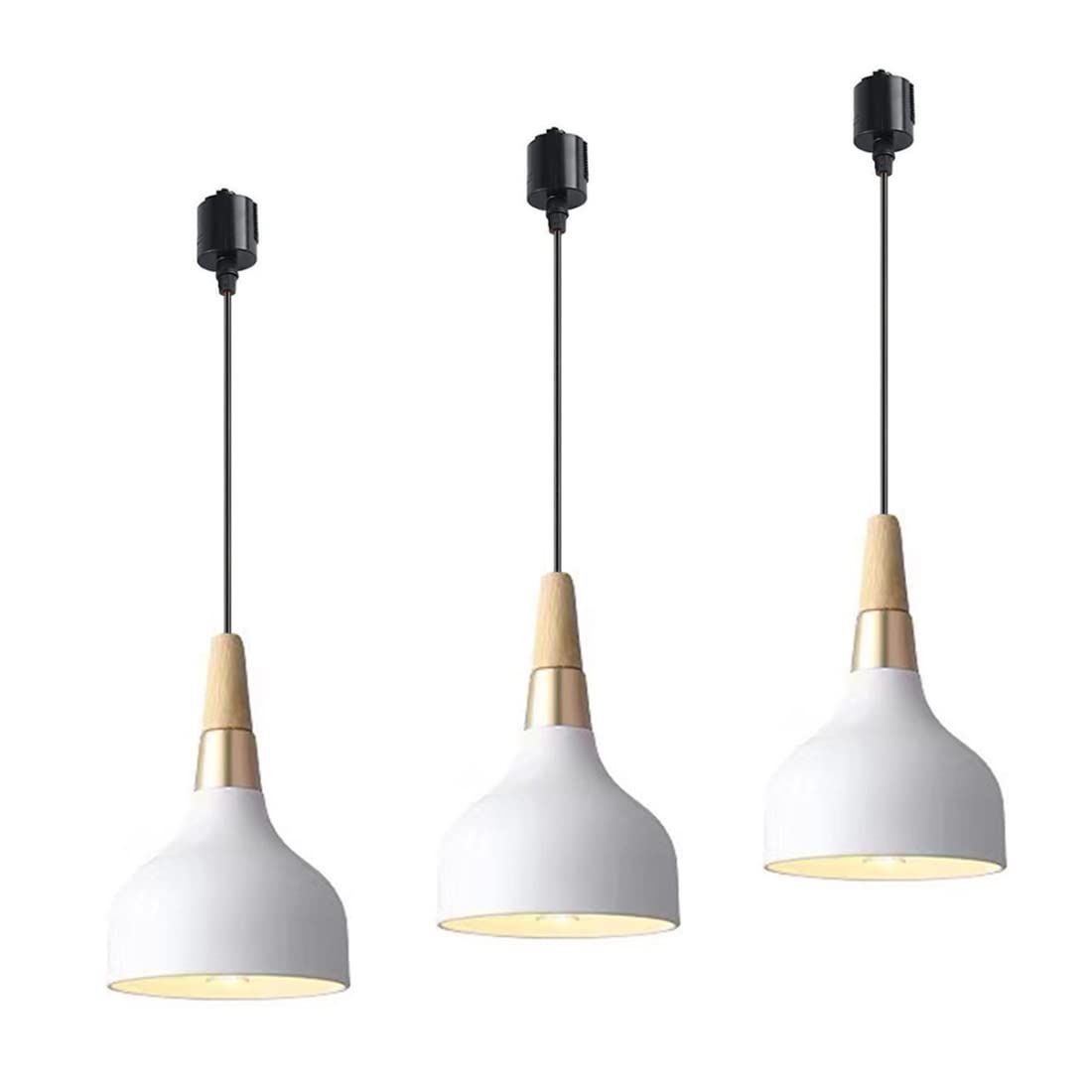 LEDペンダントライト ペンダントライト スポットライト ライト おしゃれ レトロ カフェ風 カフェ 北欧 木目 天然木 ウッド ホワイト 金属 ダクトレール ライティングレール リビング 寝室 キッチン 間接照明 お洒落 引っ掛けペンダントライト 北欧