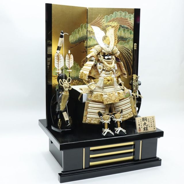 五月人形 鎧飾り高床飾 翠鳳作 10号 武将鎧 京洛松鷹 2024-yb009