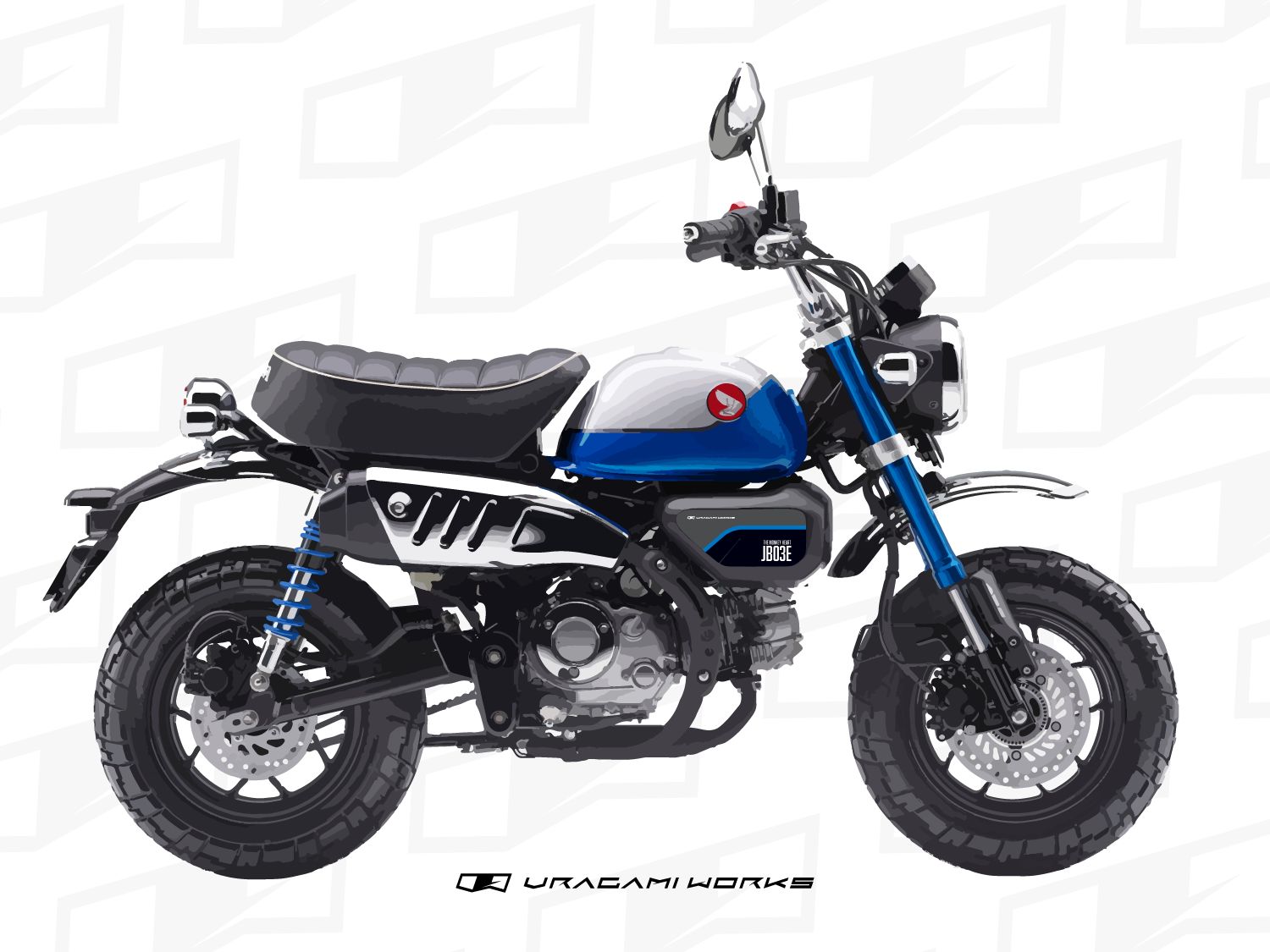 エバース モンキー125cc CD ステッカー付き 125cc SOHC ステッカー モンキー DAX C125 Z125 ハンターカブ グロム