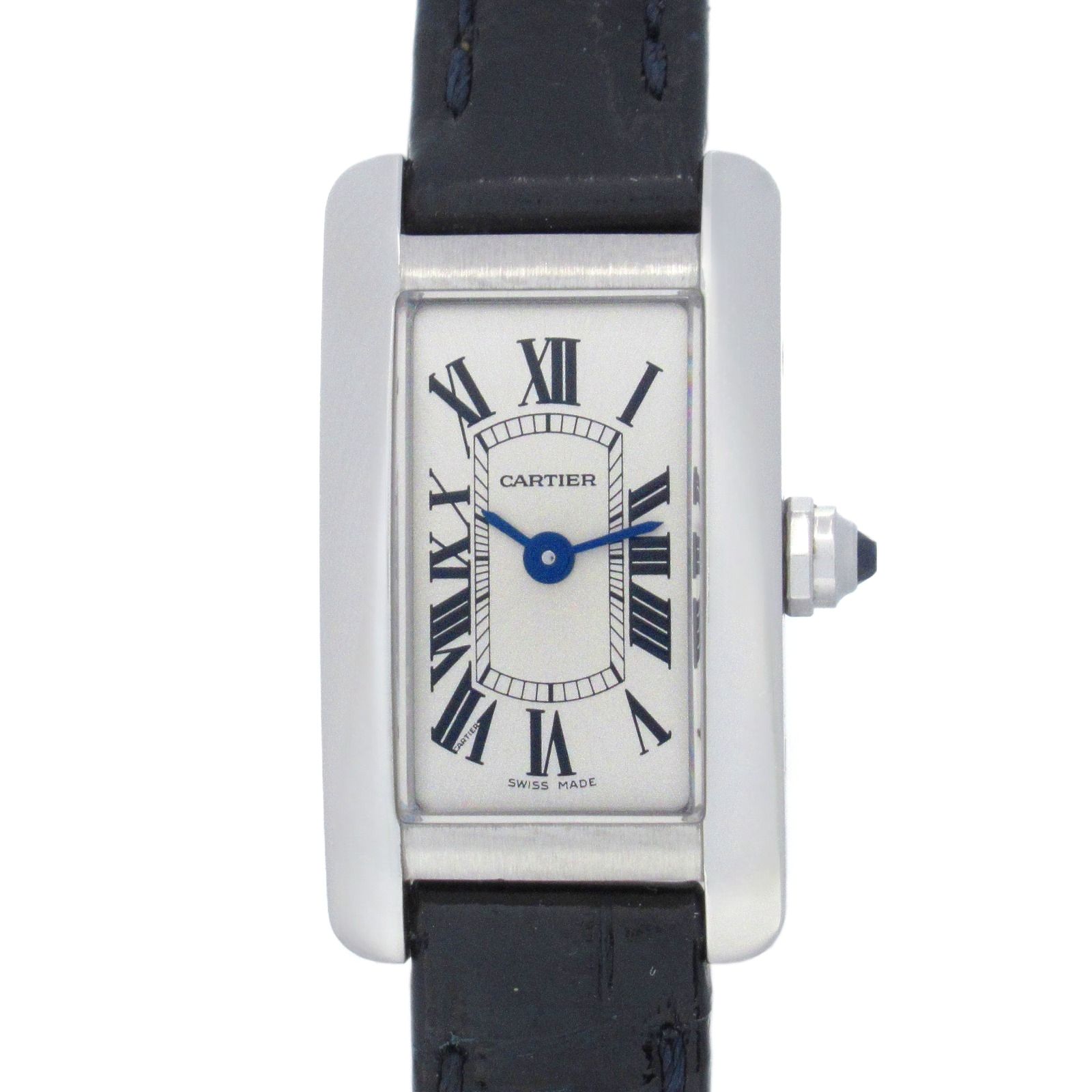 カルティエ CARTIER 腕時計 タンクアメリカン ミニ WSTA0032 シルバー ステンレススチール タンクアメリカン ミニ レディース Used A