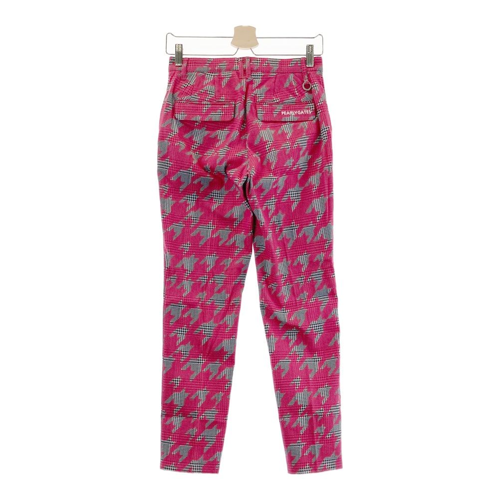 サイズ 0 PEARLY GATES パーリーゲイツ 055-2231912 パンツ 千鳥 ピンク系 240101527530 ゴルフウェア レディース ストスト