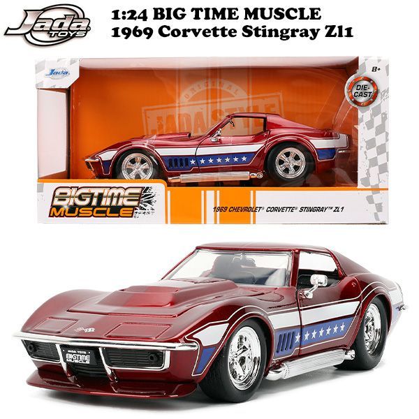 JADATOYS 1 24 BTM 1969 Corvette Stingray ZL1 ミニカー