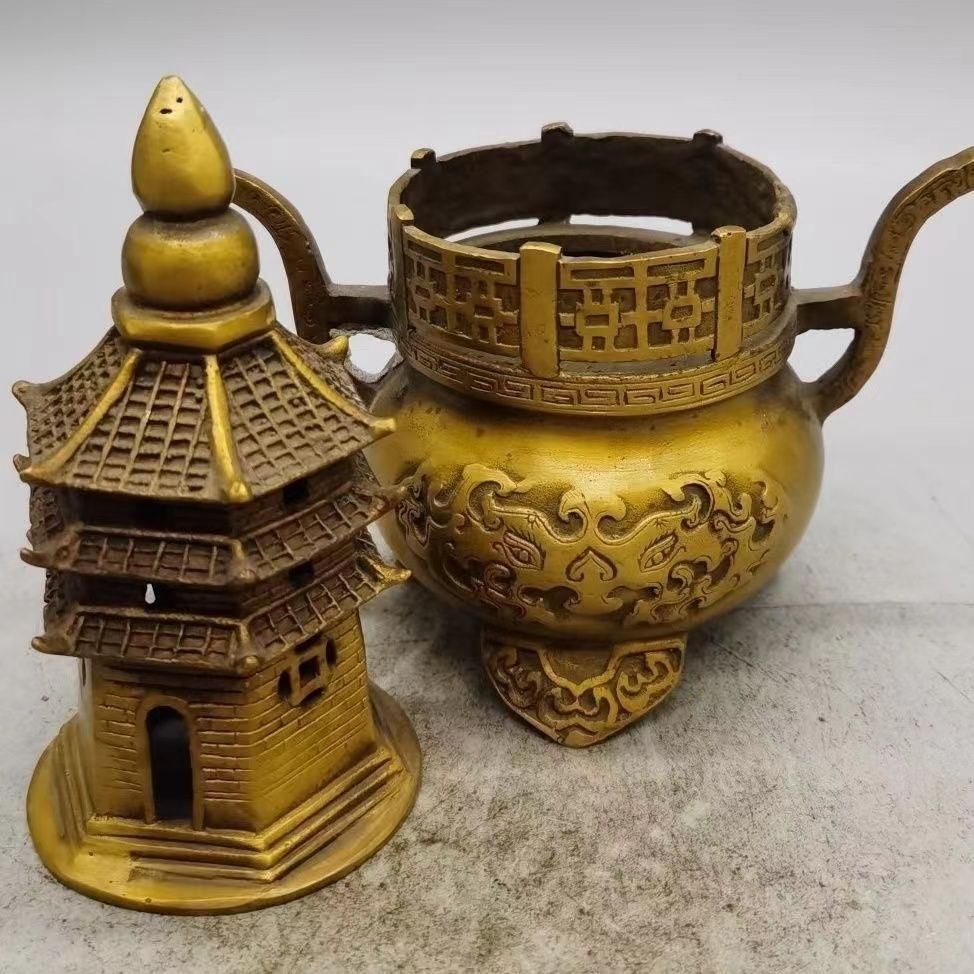 錬丹炉天壇檀薫炉 銅製 香道具 装飾品 工芸品 美術品 置物 【公式通販】