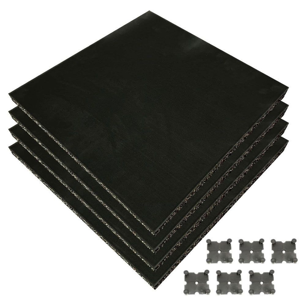 4WD ジムマット ゴムマット 4枚セット ブラック 50×50×3cm G11 4WD
