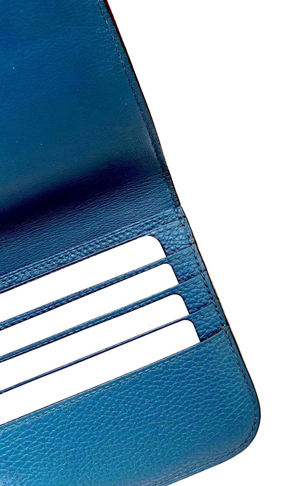 エルメス ドゴンロング ヴェールヴェロン ブルー シルバー金具