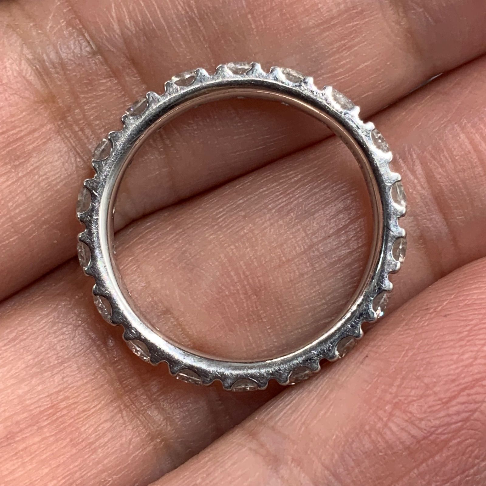 Pt900 エタニティリング フルエタ二ティリング 4g 1.5ct 約13号 - メルカリ