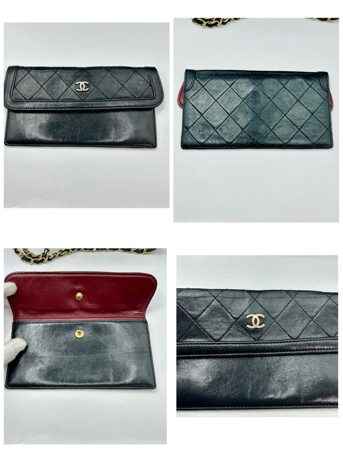 値下げしました！CHANEL ターンロック　ラムスキン　極美品 極 美品 カード付 シャネル ターンロック ラムスキン ショルダー