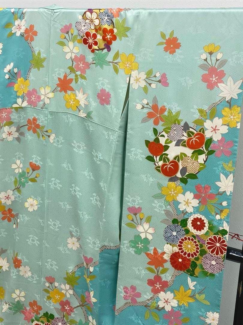 振袖 久保耕 久美すがた 金駒 金彩 ふり布付 身丈163cm パールトーン加工