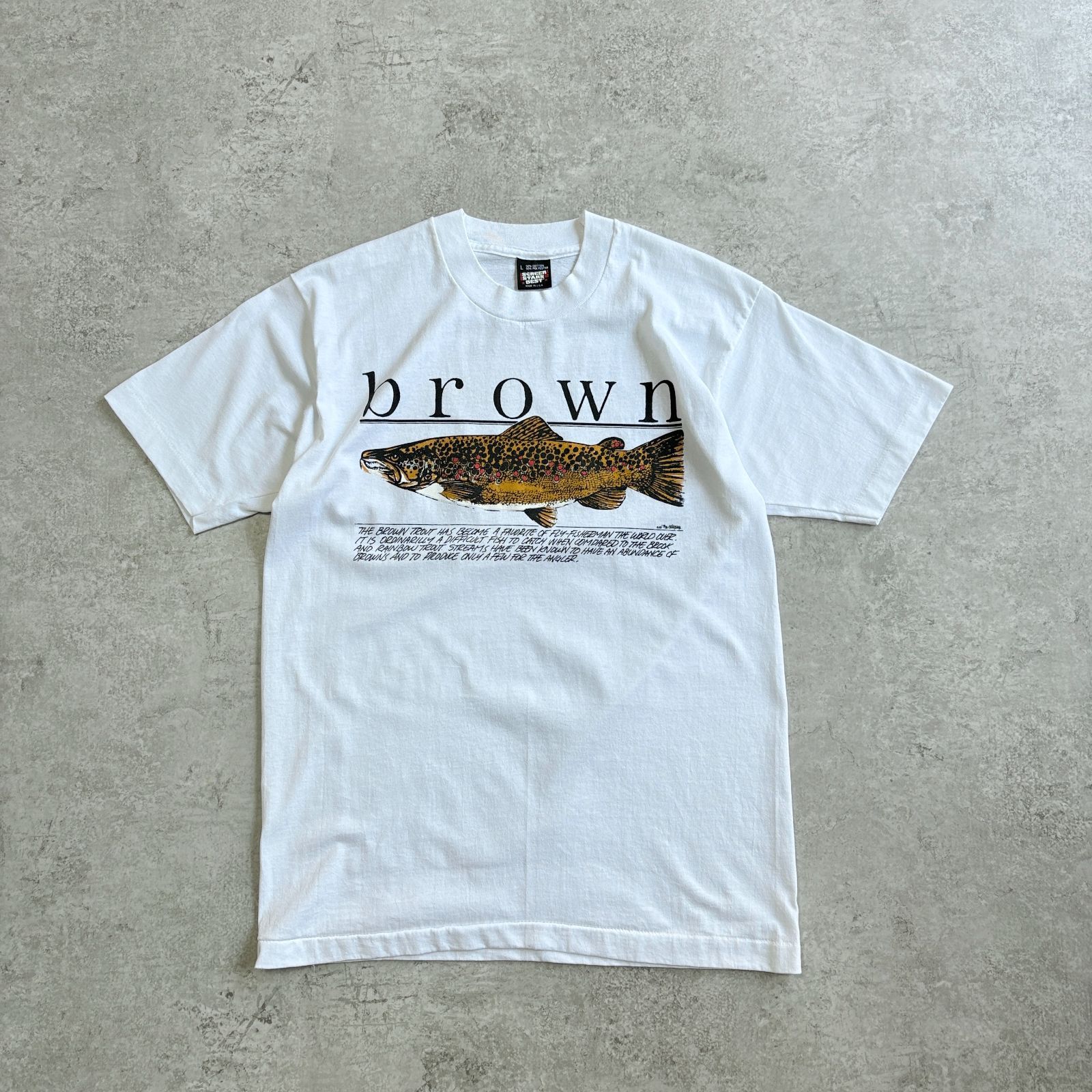 USA製 フィッシング アニマル Tシャツ トラウト 魚 90s ビンテージ 0ab9443d60d1d756514cb047129965