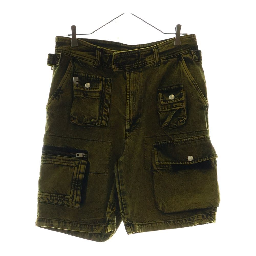 y2k❤️ DIESEL マルチポケット カーゴ ハーフパンツ DIESEL (ディーゼル) D-CYAN-S-SP A02530 ブリーチ加工 マルチ