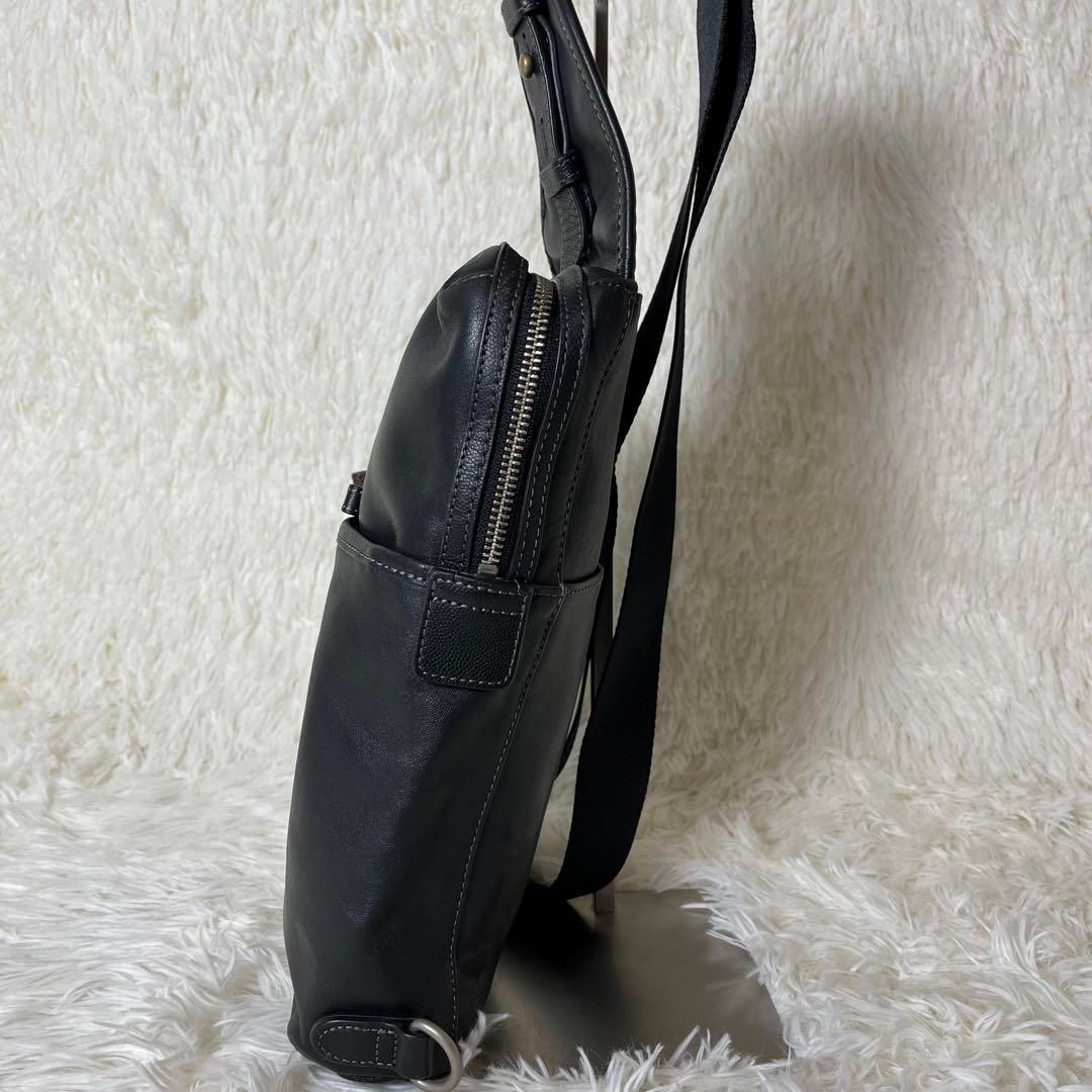 オールレザー　ポールスミスPaul Smith ボディバッグ ポールスミス オールレザー ボディバッグ ブラック