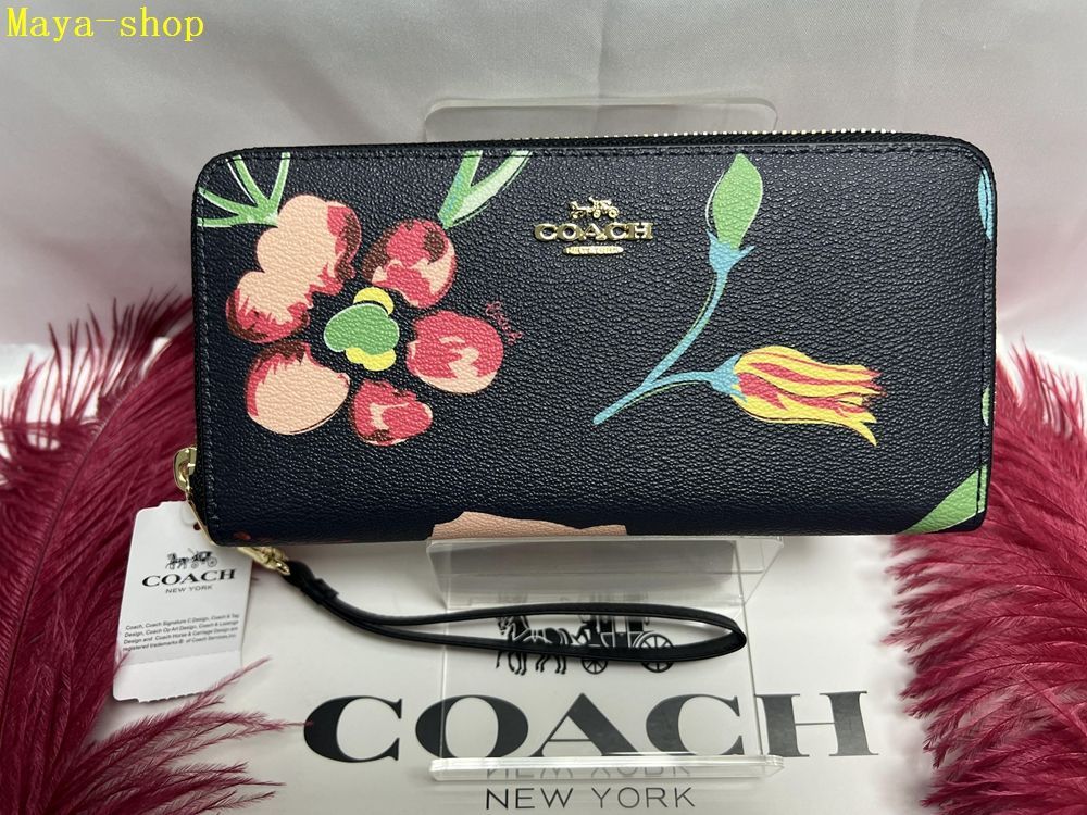 コーチ COACH 長財布 財布  アコーディオン ジップ ウォレット ラウンドファスナー フローラル プリント プレゼント クリスマス 贈り物  ギフト 母の日 財布 レディース新品未使用 ファッション A144 C8694 12