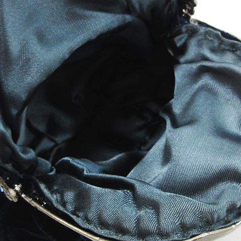 【ヴィヴィアンタム】 アクセサリーミニバッグ がま口 バーティー ビジュー 紺 VIVIENNE TAM ヴィヴィアンタム アクセサリー ミニバッグ