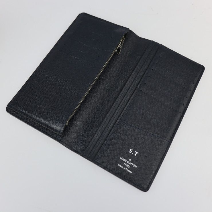 LOUIS VUITTON ルイ ヴィトン ポルトフォイユ ブラザ 二つ折り財布 M32572 タイガ アルドワーズ ブラック系 シルバー金具 長財布 ビトン 【本物保証】
