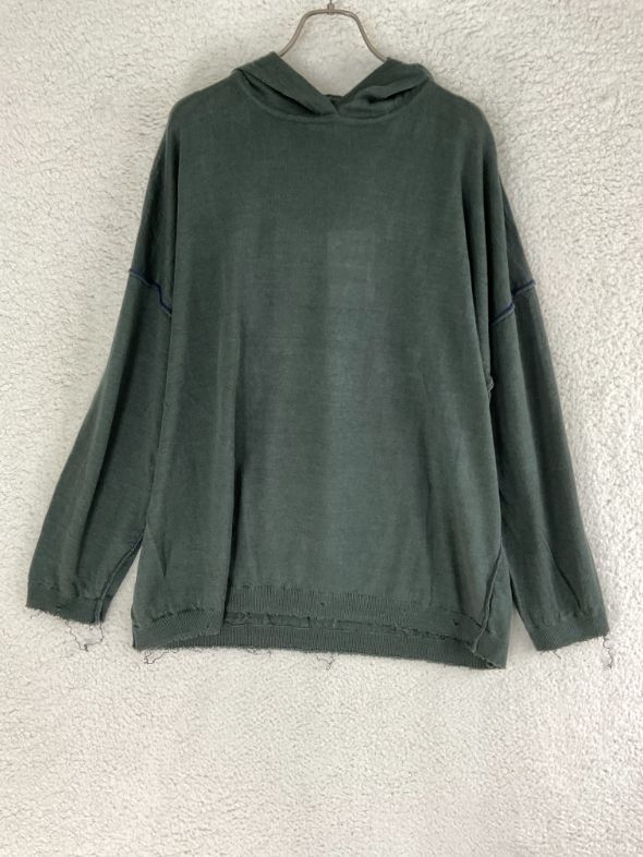 き交渉大 Acne Studios アクネステュディオス XS カーキ リネンハイゲージワイドフーディー 海 プール