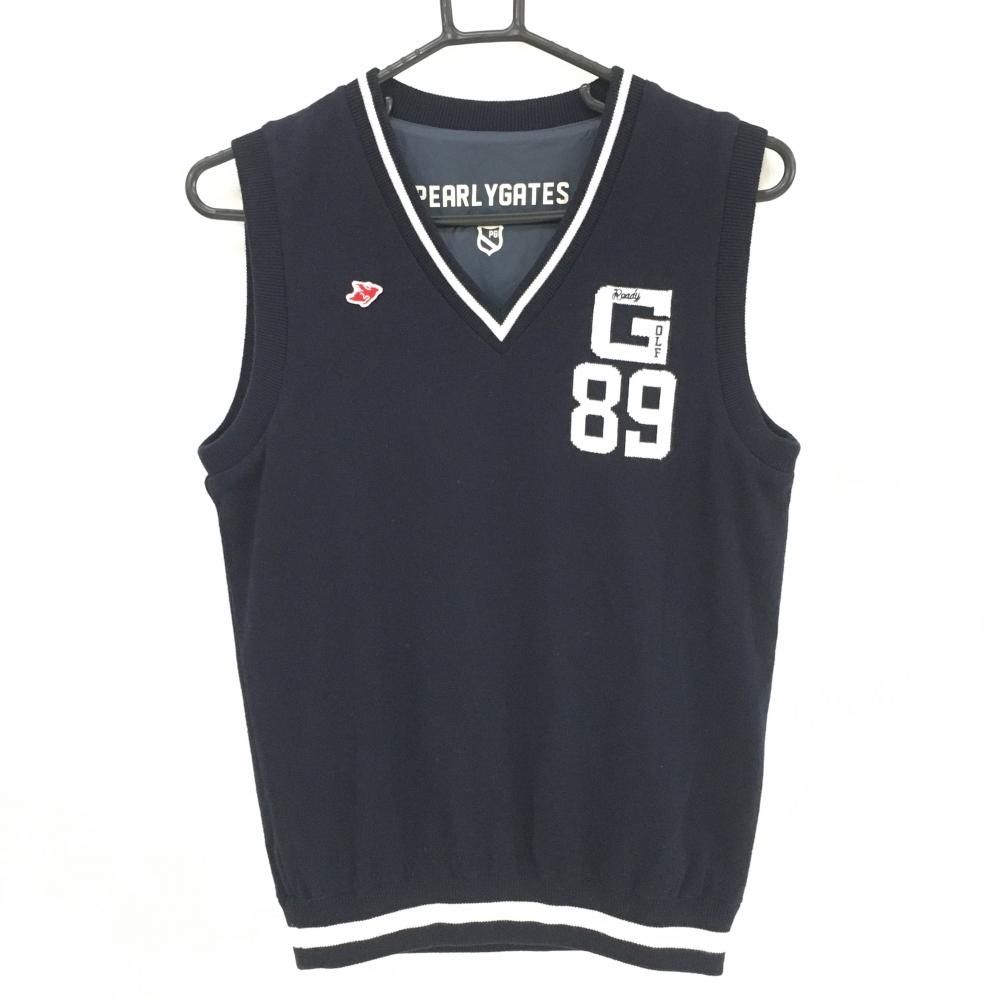 PEARLY GATES ベスト リバーシブル ネイビー ゴルフウェアレディース