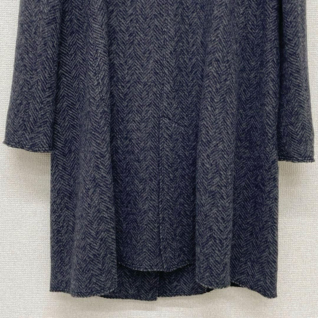 マックスマーラウィークエンドライン ロングコート ツイード ヘリンボーン ウール 美品】マックスマーラウィークエンドライン ロングコート