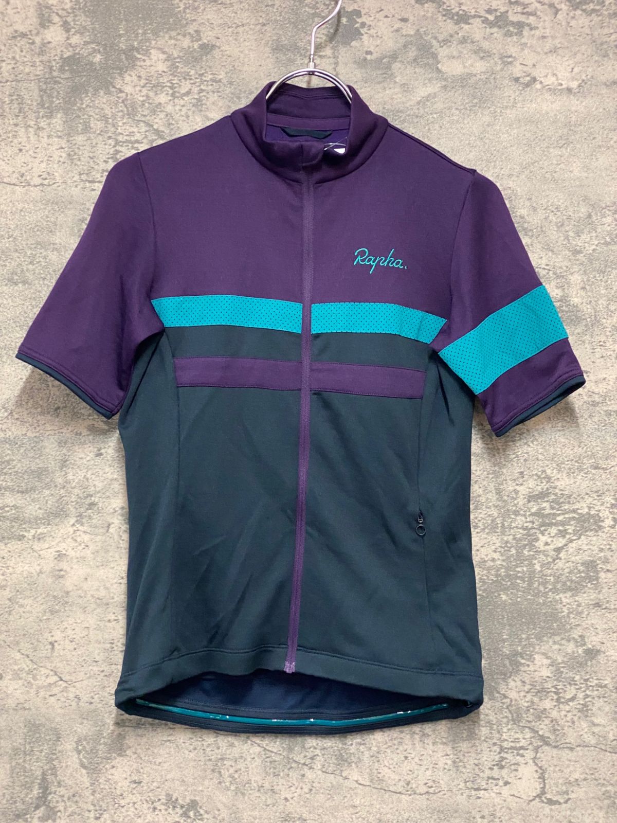 JM460 ラファ Rapha WOMEN S BREVET JERSEY Ⅱ 半袖 サイクルジャージ 紫 黒 レディース XS