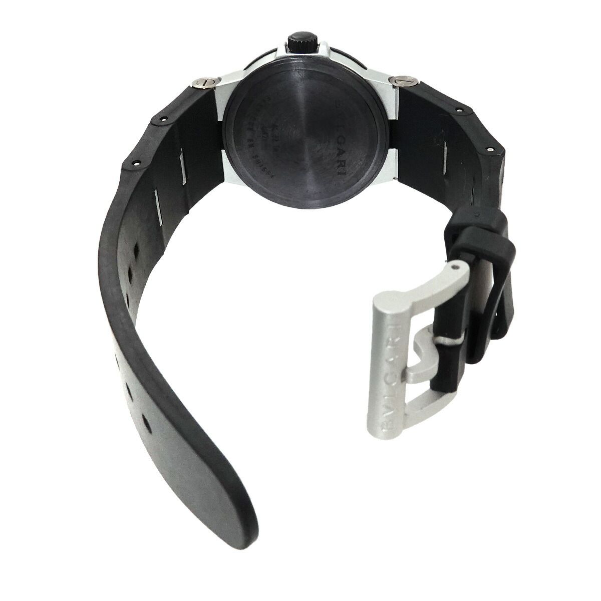 ブルガリ 腕時計 アルミニウム AL32TA クォーツ デイト ブラック