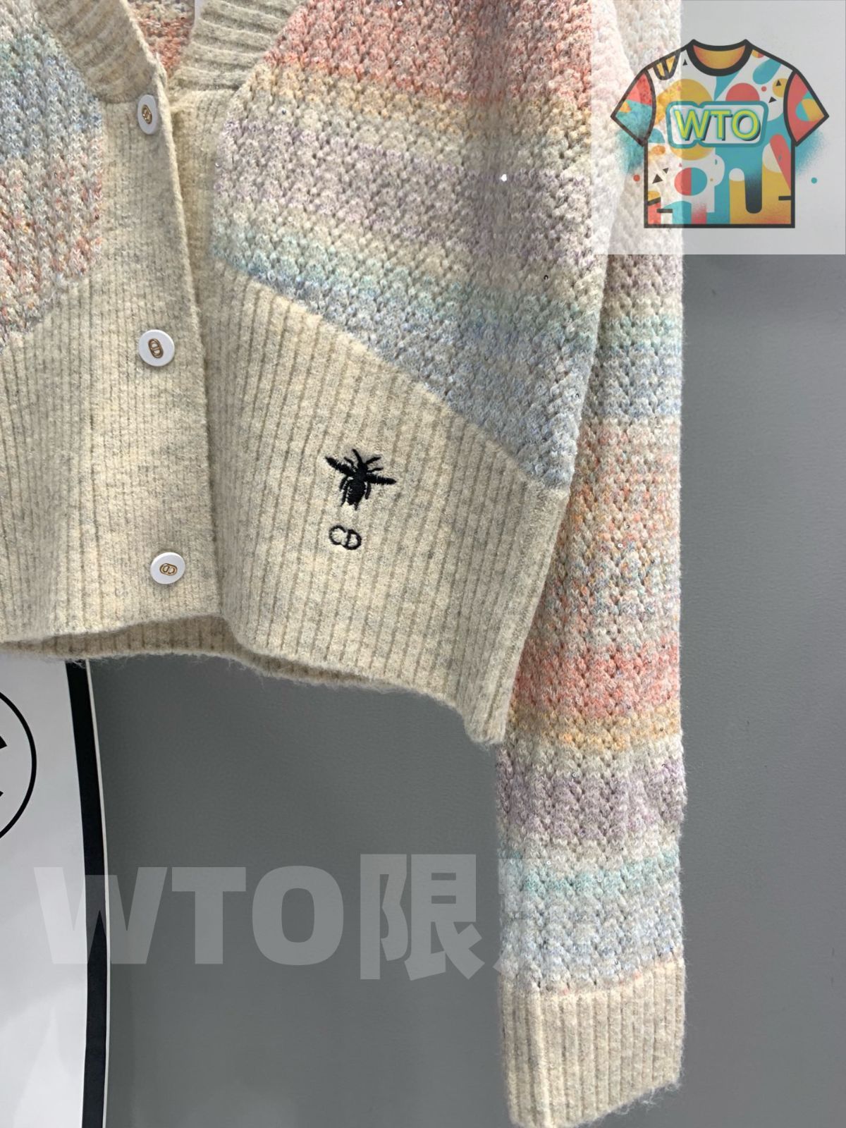 本日限定特価】Dior レディース Vネック カーディガン ビー刺繍