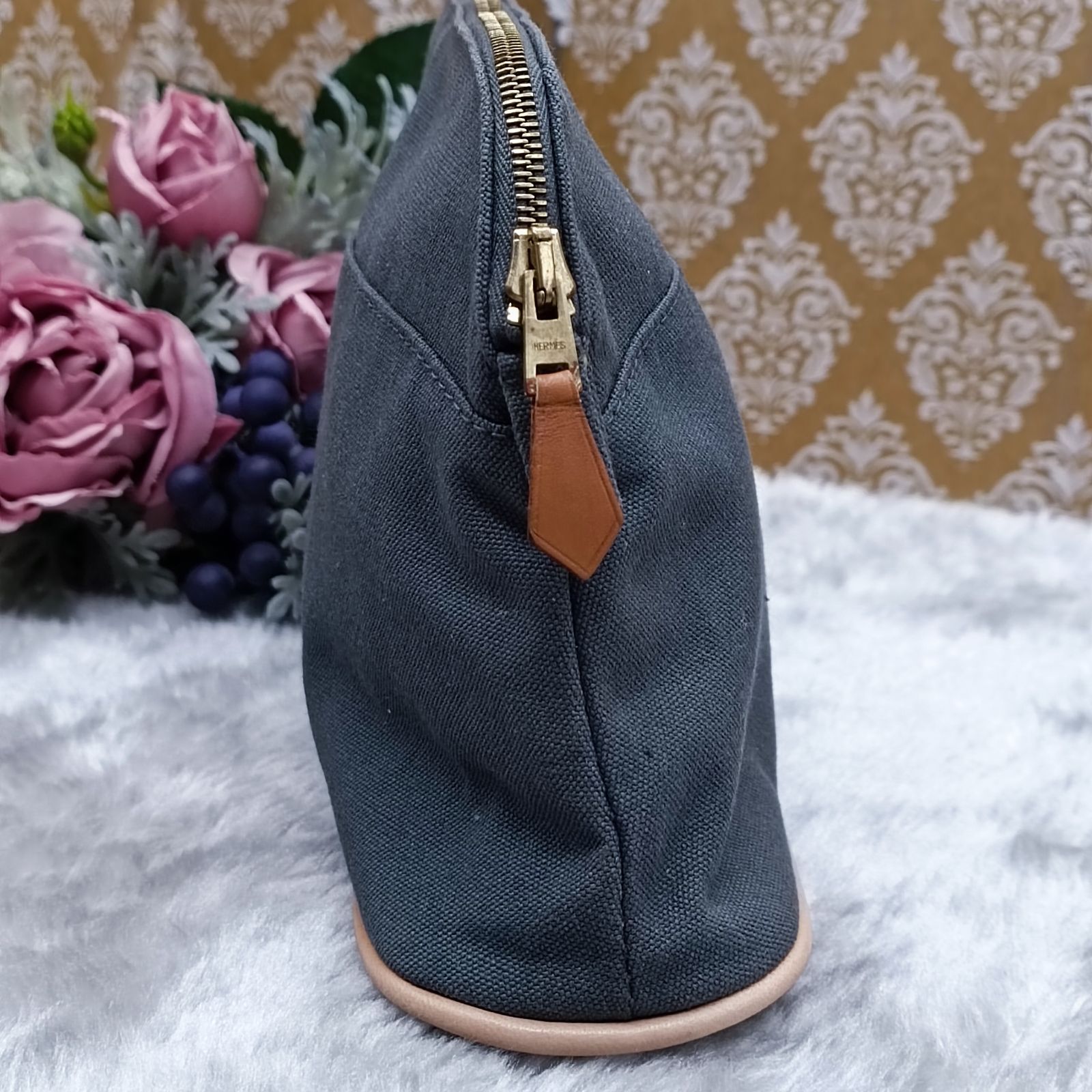 エルメスボリードポーチダークグレー HERMES 》 ☆美品☆ エルメス ボリード ポーチ PM ダークグレー
