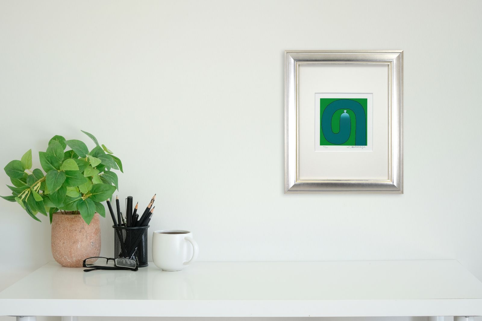 元永定正 「ぐりーんのの」 シルクスクリーン 版画 絵画 - メルカリ
