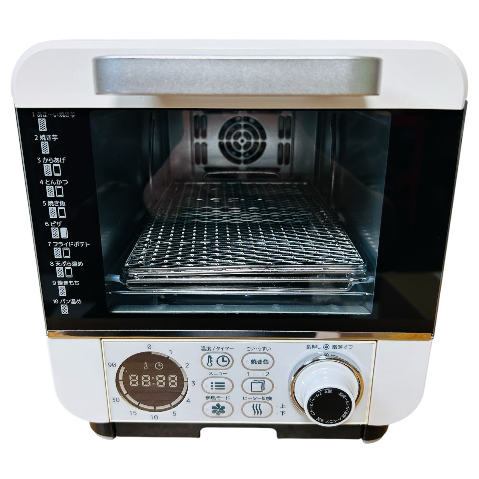 ドウシシャ オーブントースター ピエリア COR-100B 焼き芋調理 油不使用で揚げ物 温度調節機能付 コンパクトタイプ 10種類マイコン式