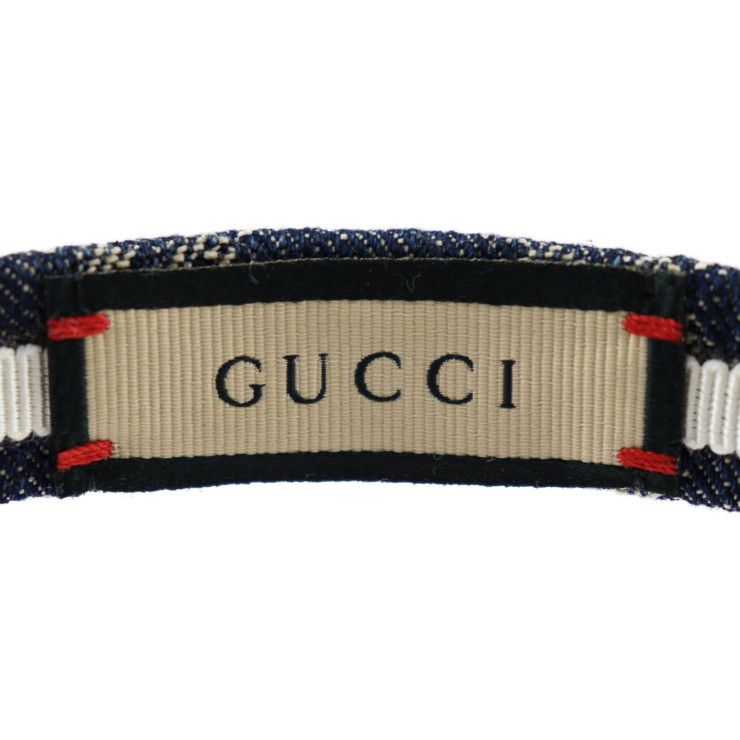 期間限定お値下げ　GUCCI ヘアバンド デニム ネイビー GGロゴ GGデニム ヘアバンドブルー＆ホワイト | GUCCI公式